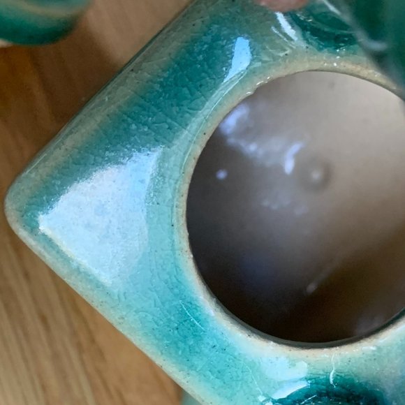 VTG Asian Teapot Ceramic Bamboo Tea Pot - Picture 10 of 13